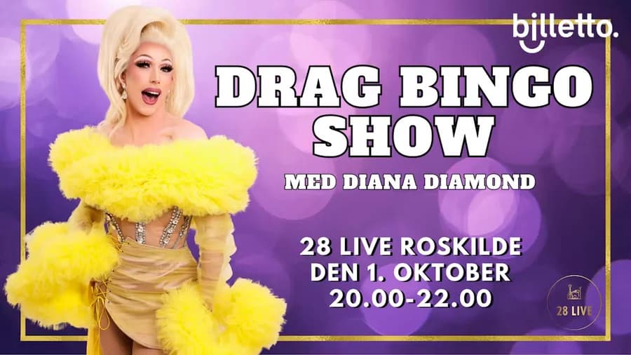 Drag Bingo show 1/10 på 28 Live Roskilde