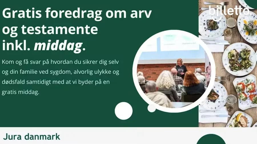 Gratis foredrag om arv, testamente og fremtidsfuldmagter på Herslev Bryghus I Roskilde 9 November kl. 18:00