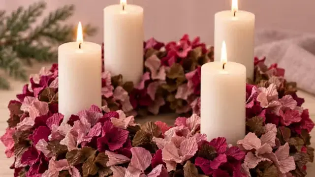 Alternativ juletid – Lav din egen adventskrans i mos eller crepepapir