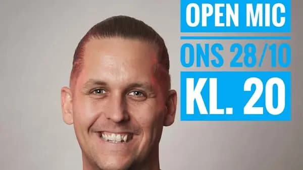 Open Mic Comedy på 28 Live i Roskilde (18+) - Mikkel With er vært