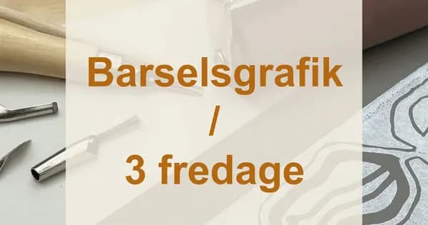 Barselsgrafik – 3 fredage med kreativ grafik og trykteknikker