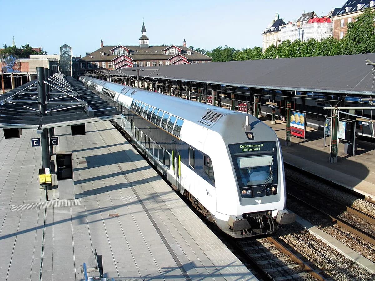 A train at Østerport Station in Copenhagen.